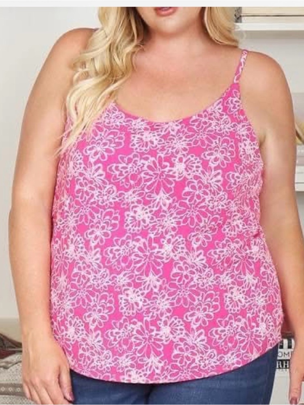 Gilli NWT Pink Floral Spaghetti Strap Camisole
